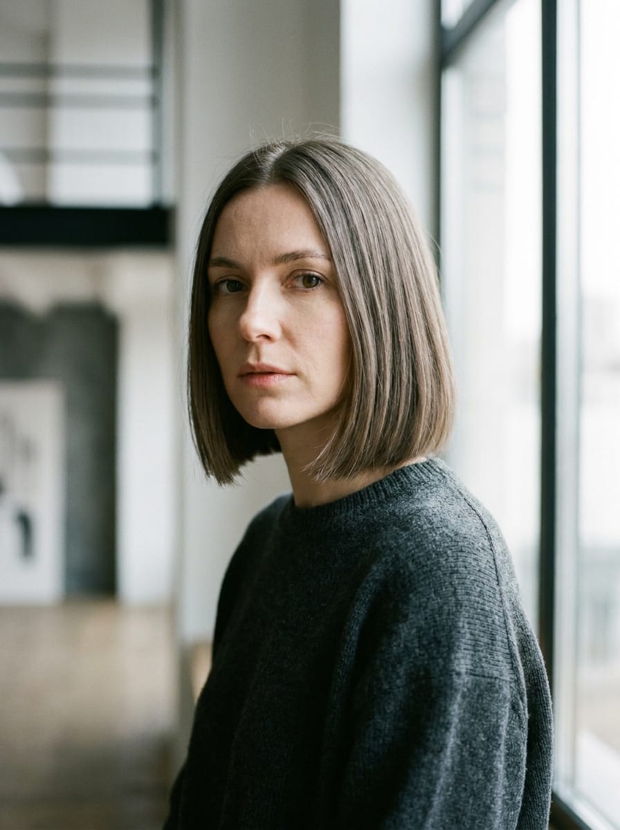 Aschbrauner Short Bob - Kurze braune Bob Frisuren